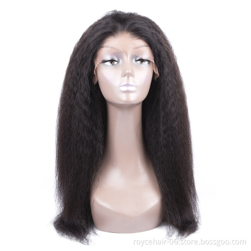 10a Wholesale Cheap Cuticle Aligned Virgin Mongolian Human Hair Lace Frontal Afro Kinky Straight Curly Wig